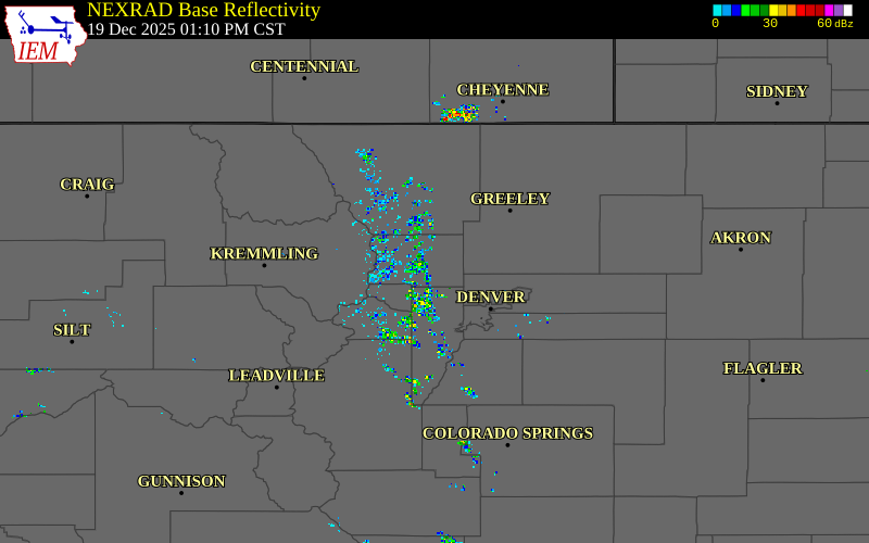 Radar snapshot during the Jul 28, 2026 hail event near Lyons, Boulder County, Colorado, with NWS warning polygons