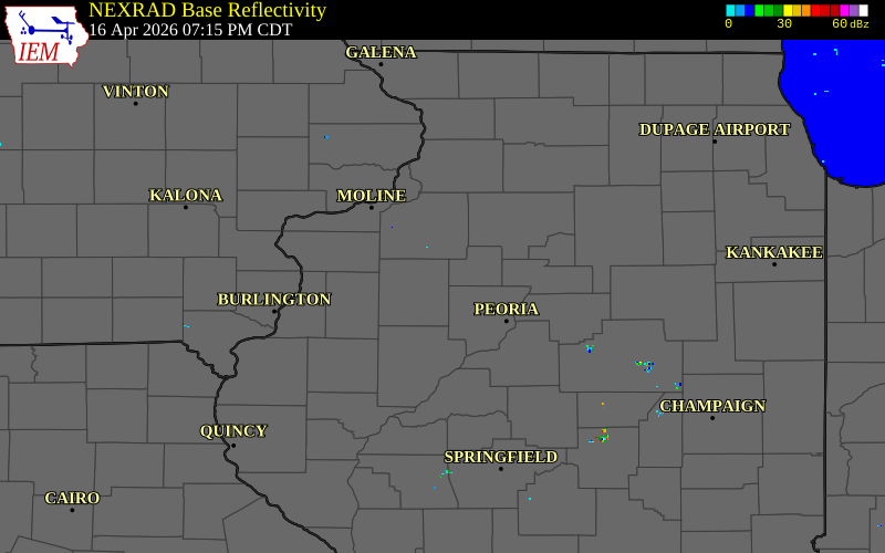 Radar snapshot during the Apr 16, 2026 tornado event near 3 E Victoria, Knox County, Illinois, with NWS warning polygons