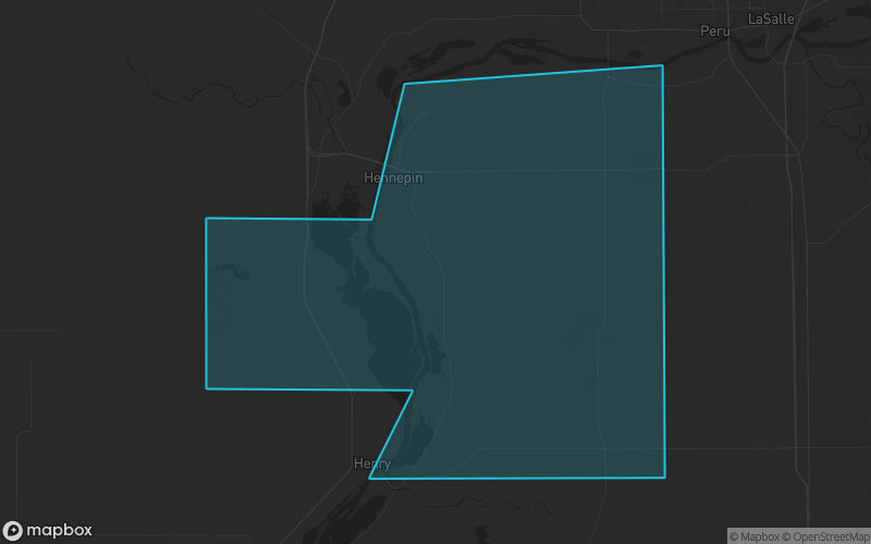 Map of Putnam County, Illinois showing the county boundary and surrounding cities