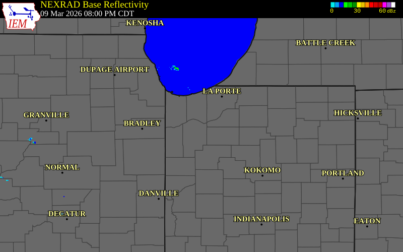 Radar snapshot during the Mar 9, 2026 tornado event near 3 E Wheatfield, Jasper County, Indiana, with NWS warning polygons
