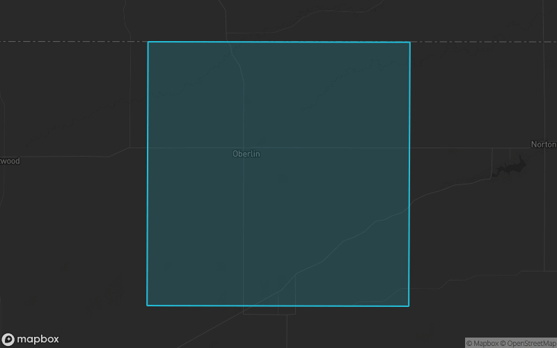 Map of Decatur County, Kansas showing the county boundary and surrounding cities