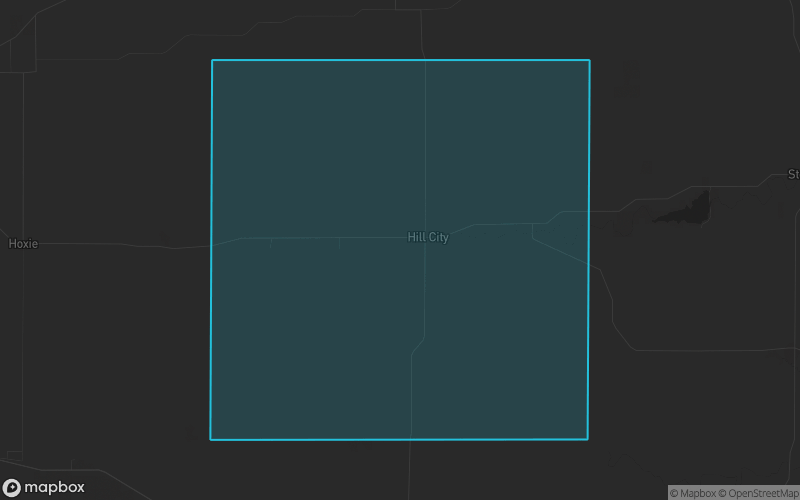 Map of Graham County, Kansas showing the county boundary and surrounding cities