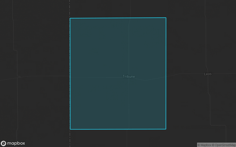 Map of Greeley County, Kansas showing the county boundary and surrounding cities