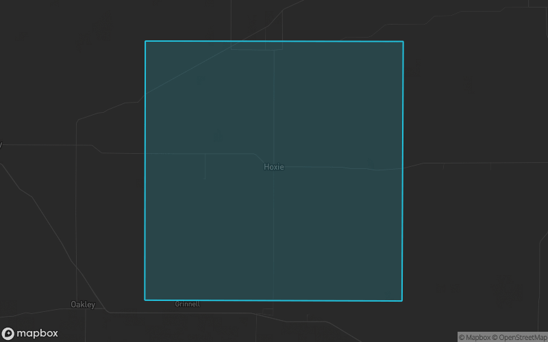 Map of Sheridan County, Kansas showing the county boundary and surrounding cities