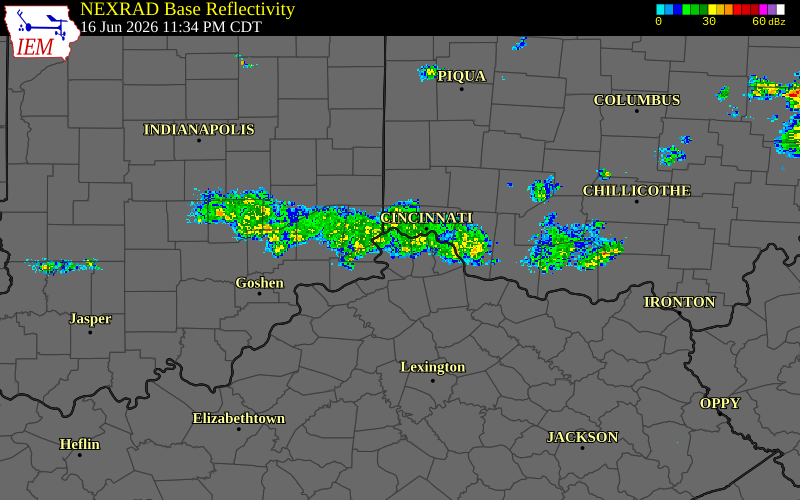 Radar snapshot during the Jun 17, 2026 tornado event near 3 SSE Burlington, Boone County, Kentucky, with NWS warning polygons