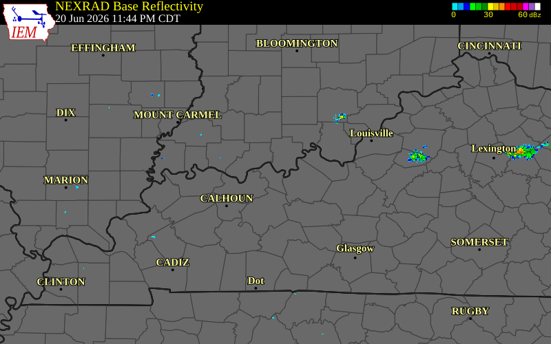 Radar snapshot during the Jun 21, 2026 tornado event near Hawesville, Hancock County, Kentucky, with NWS warning polygons