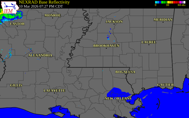 Radar snapshot during the Jul 11, 2026 wind event near Amite County, Amite County, Mississippi, with NWS warning polygons