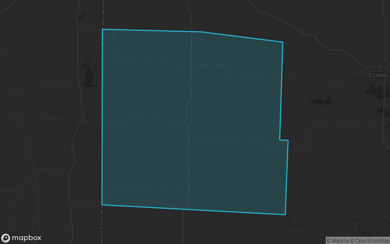 Map of Bates County, Missouri showing the county boundary and surrounding cities