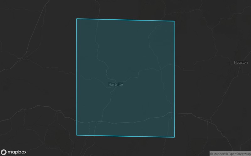 Map of Wright County, Missouri showing the county boundary and surrounding cities