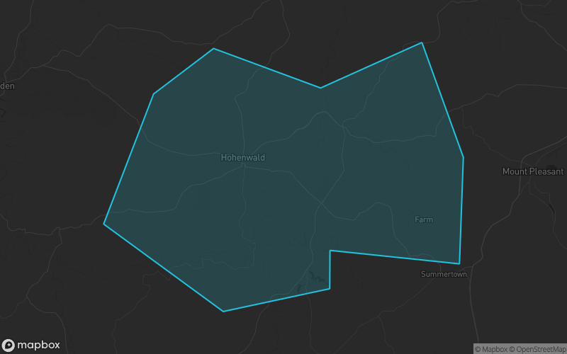 Map of Lewis County, Tennessee showing the county boundary and surrounding cities