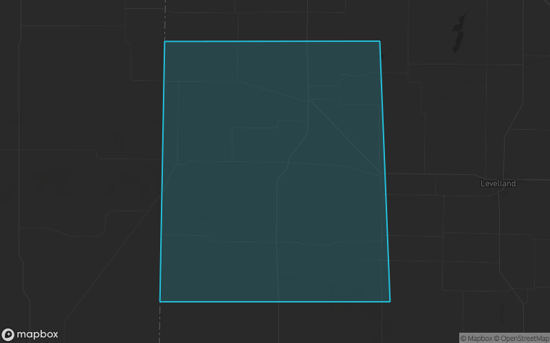 Map of Cochran County, Texas showing the county boundary and surrounding cities