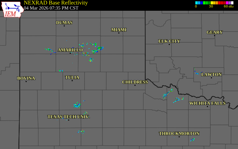 Radar snapshot during the Mar 4, 2026 hail event near 4 E Lakeview, Hall County, Texas, with NWS warning polygons