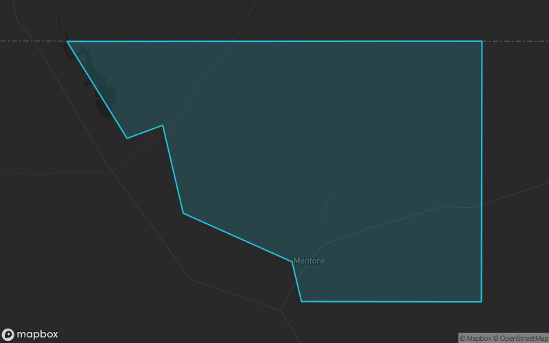 Map of Loving County, Texas showing the county boundary and surrounding cities