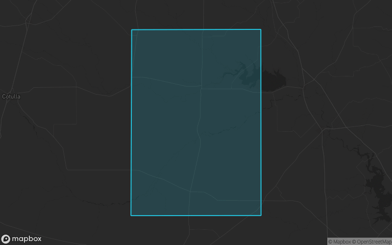 Map of McMullen County, Texas showing the county boundary and surrounding cities
